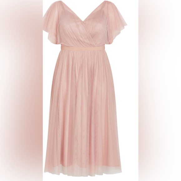 City Chic Elina Maxi Dress- Dusty Rose. - Picture 2 of 7